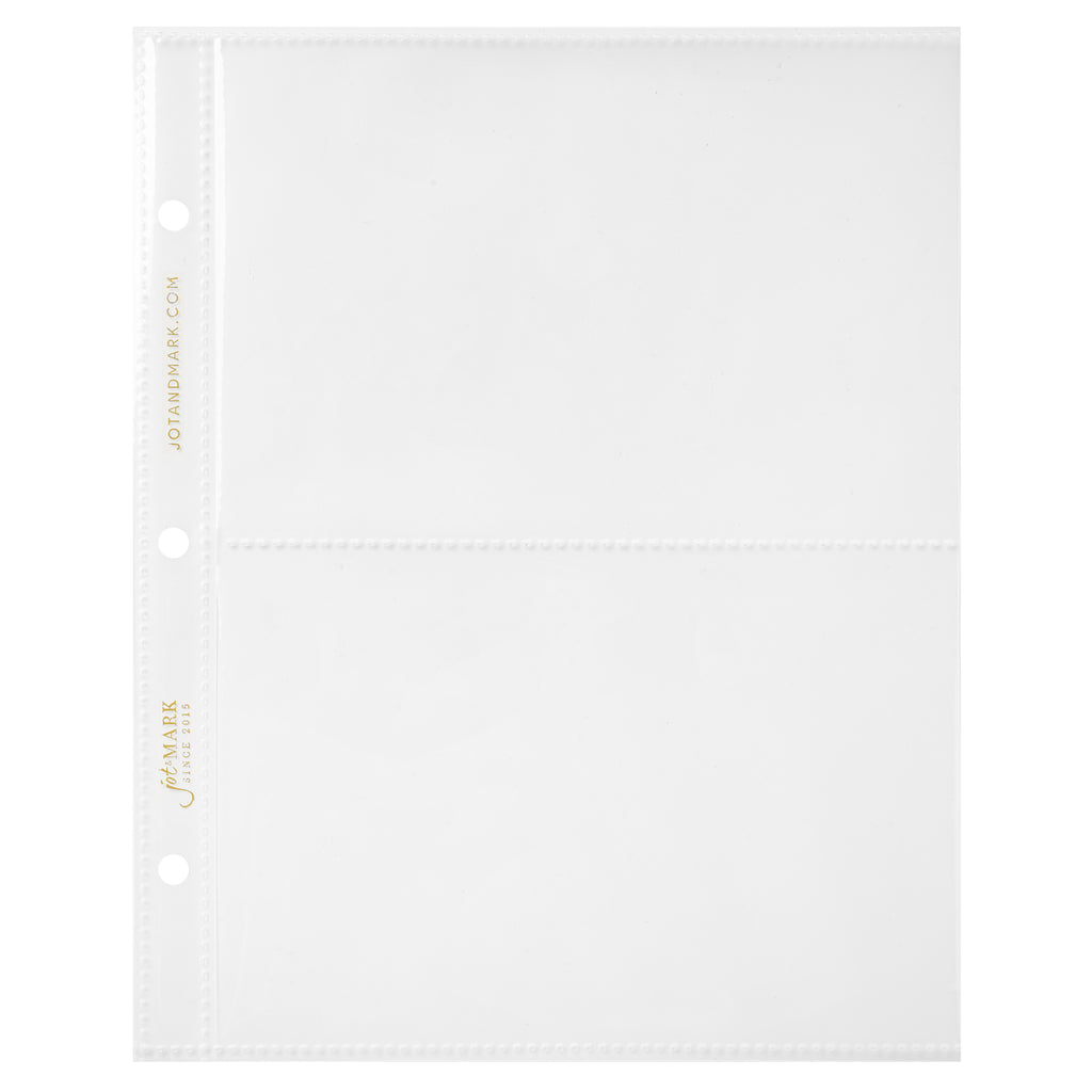 Recipe Binder Protective Sleeves 8.5" x 9.5" - Two Card Sleeves Only Jot & Mark Recipe Binder Protective Sleeves 8.5" x 9.5" - Two Card Sleeves Only Jot & Mark