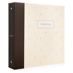 Photo Album Set - Clear Pocket Sleeves, 6 Tab Dividers, 3-Ring Binder 8.5" x 9.5" (Champagne Symphony)