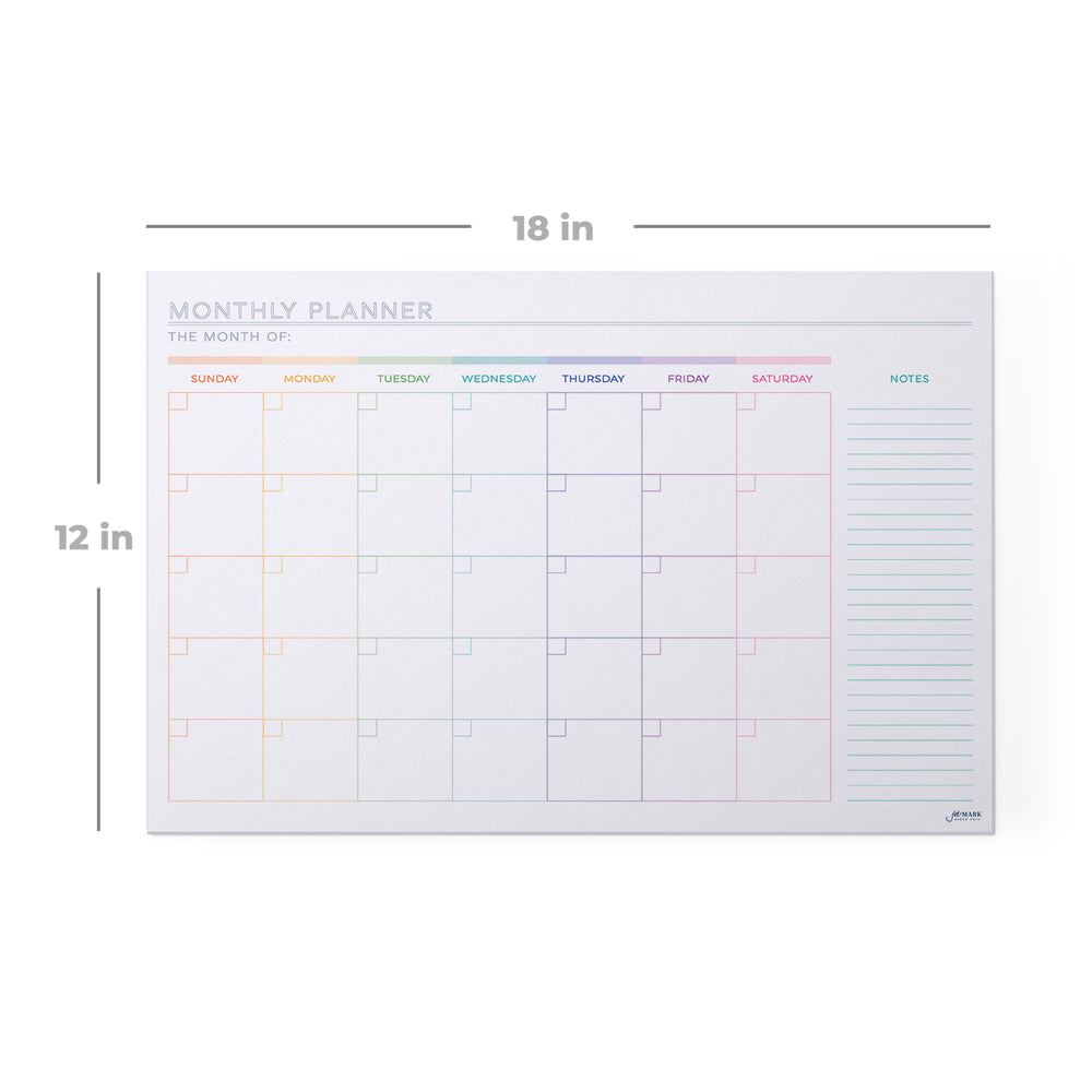 Monthly Planner Desk Size (Pastel)