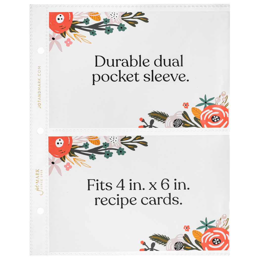 Recipe Binder Protective Sleeves 8.5 Recipe Binder Protective Sleeves 8.5