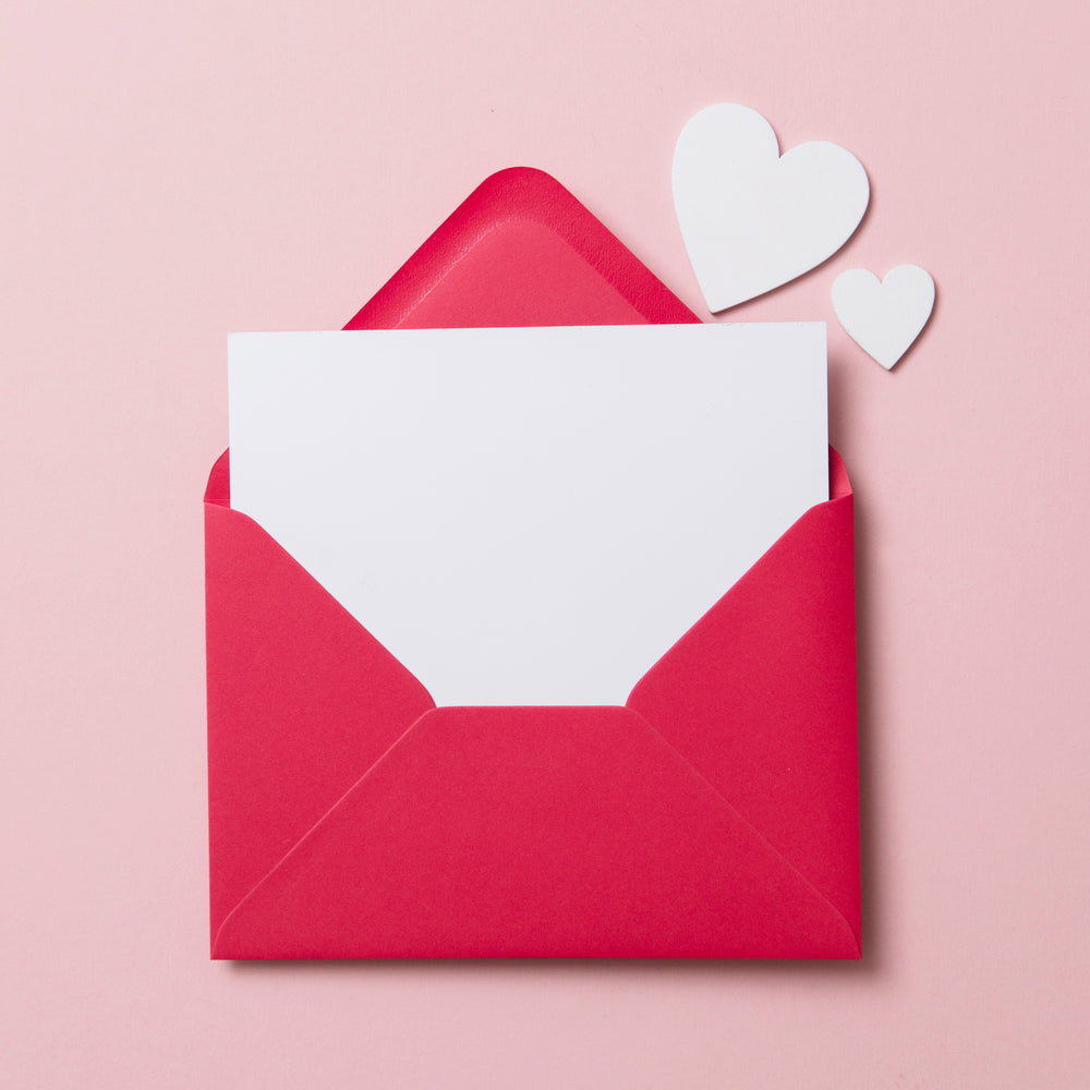 Paper Source Red Heart Cards with Pool Envelopes