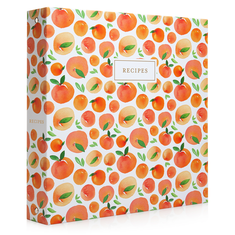 Recipe Binder Kit 8.5x11 (Peach Dream) - Full-Page with Clear