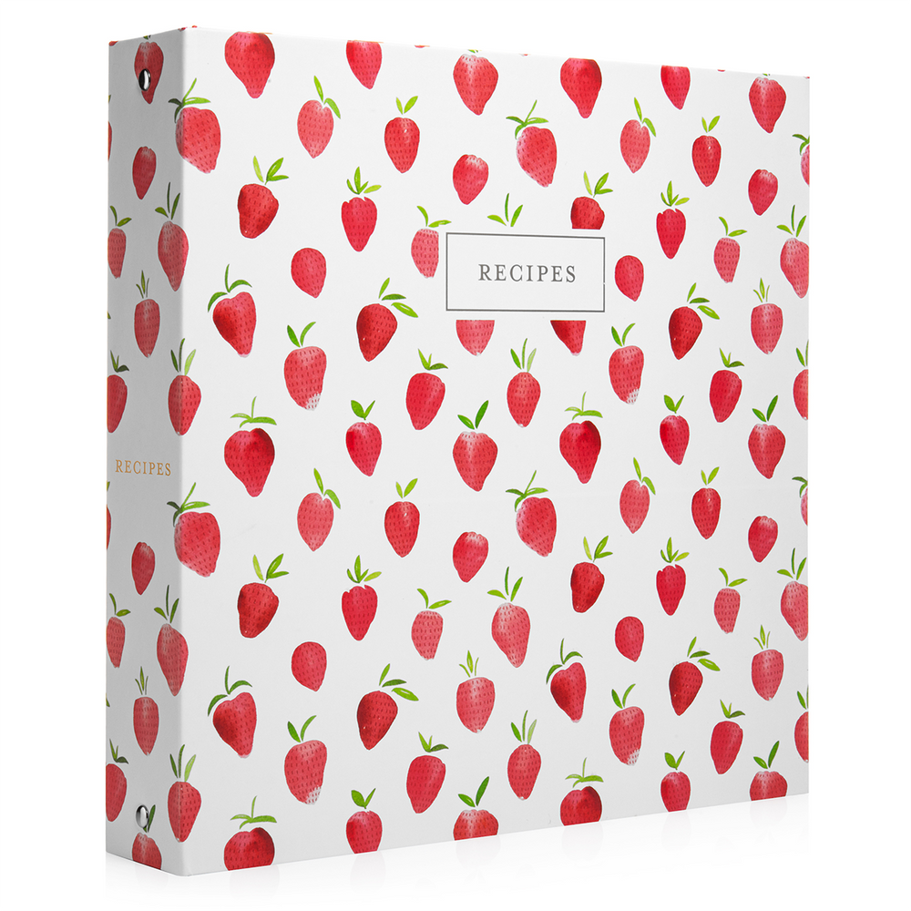 Recipe Binder Kit 8.5x11 (Strawberry Wilds) - Full-Page with Clear Pro –  Jot & Mark