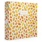 Recipe Binder Kit 8.5x11 (Lemon Twist) - Full-Page with Clear Protective Sleeves and Color Printing Paper for Family Recipes