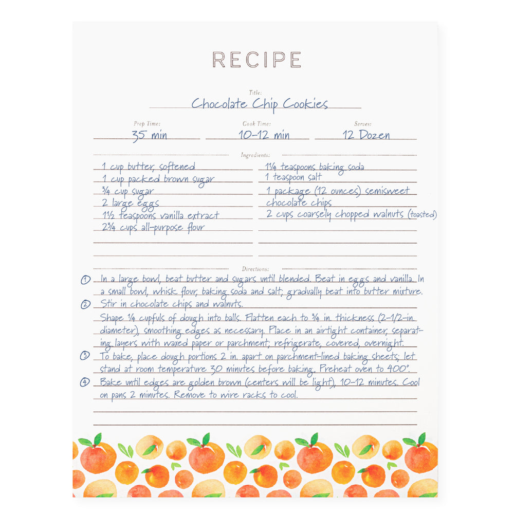 Recipe Binder Kit 8.5x11 (Peach Dream) - Full-Page with Clear Protective Sleeves and Color Printing Paper for Family Recipes