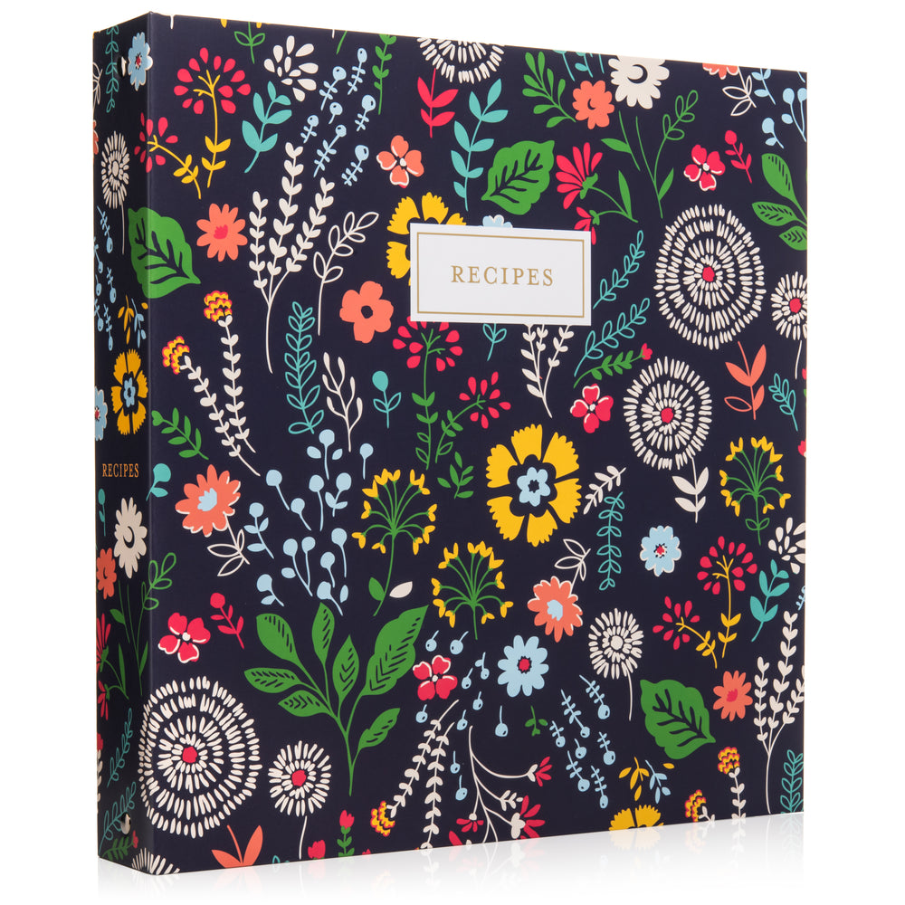 Recipe Binder Kit 8.5x11 (Pinwheel Floral) - Full-Page with Clear Prot –  Jot & Mark