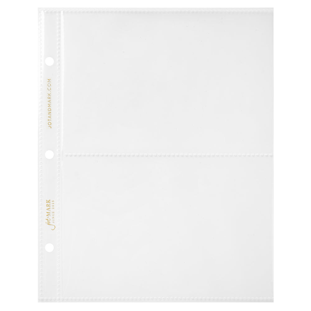 Recipe Binder Protective Sleeves 8.5" x 9.5" - Two Card Sleeves Only