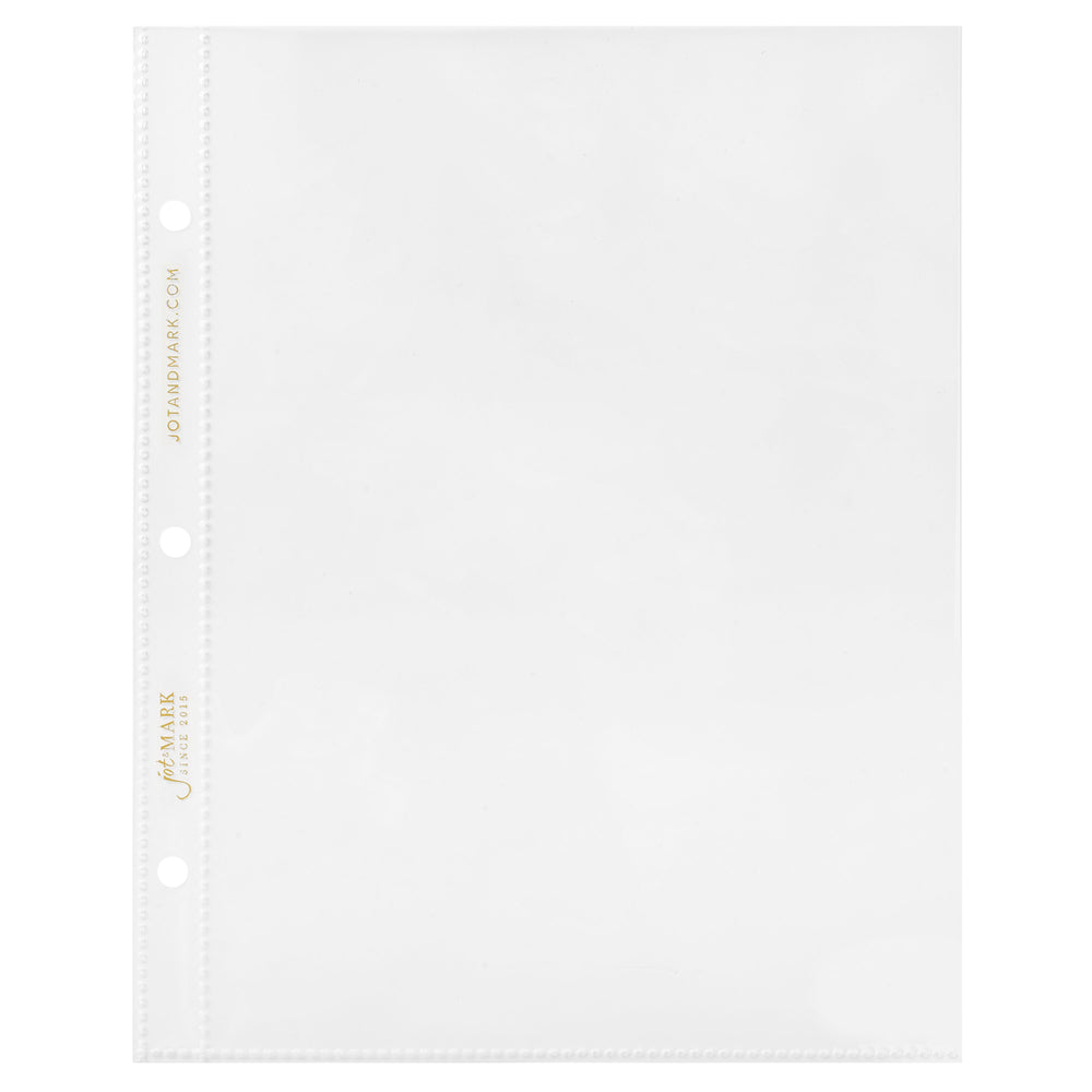 Recipe Binder Protective Sleeves - 25 Single-Pocket 9.5" x 8.5" Sleeves for Classic-Size Binder