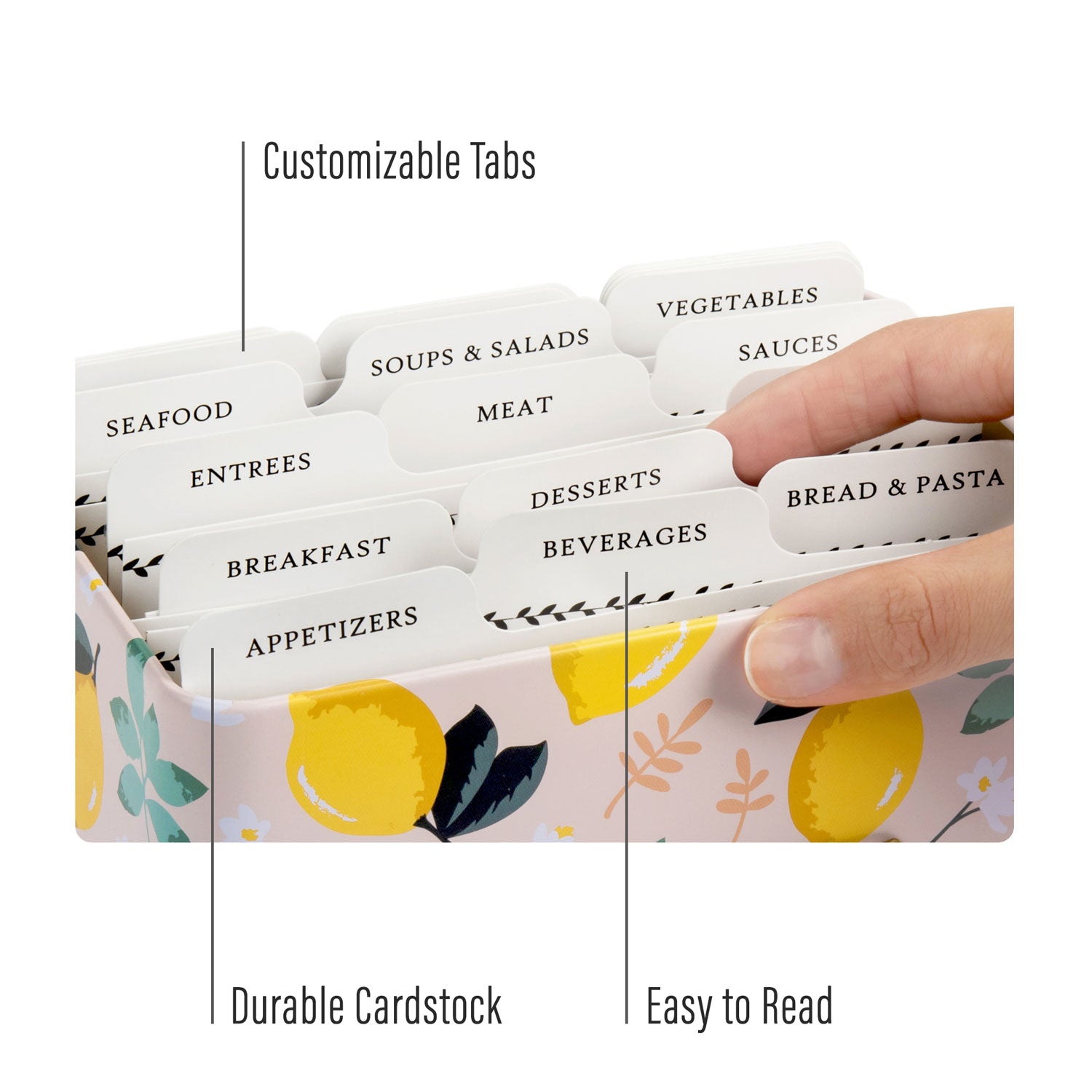  Jot & Mark Greeting Card Organizer Box Set  Decorative Recipe  Tin Box, Tab Dividers, Matching Greeting Cards and Envelopes (Dots) :  Office Products
