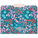 Floral Pattern File Folders | Letter Size Colorful Folders for Documents and Filing Cabinets (Set of 12)