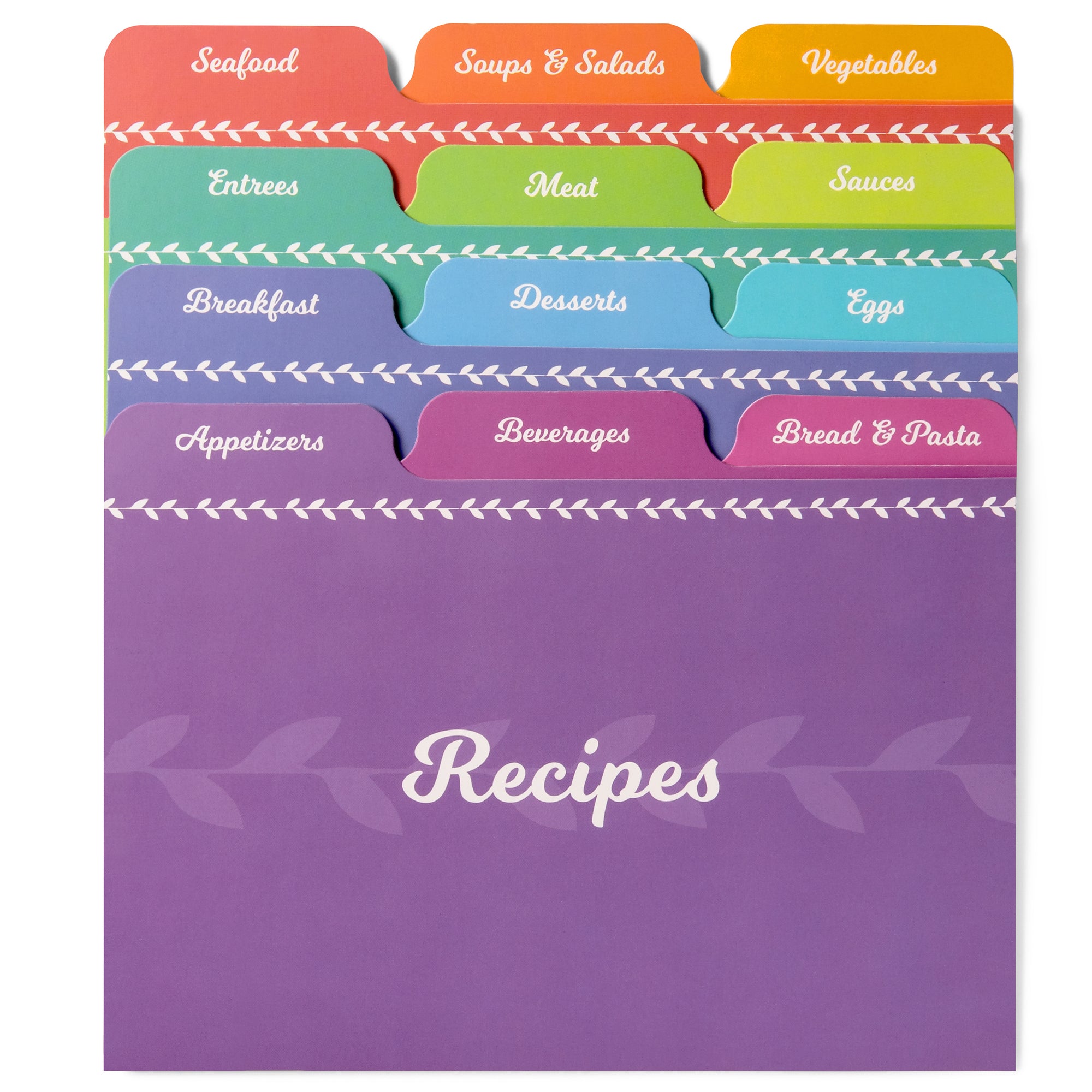 Rainbow Recipe Card Dividers (Set of 24) - 4