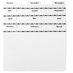 Greeting Card Organizer Tabbed Dividers - Classic (Set of 12)