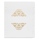 Photo Album Set - Clear Pocket Sleeves, 6 Tab Dividers, 3-Ring Binder 8.5" x 9.5" (Champagne Symphony)