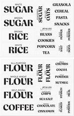 Pantry Labels for Kitchen Organization and Storage, Clear Stickers (Set of 36) - Bistro