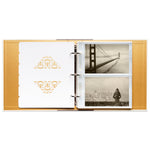 Photo Album Set - Clear Pocket Sleeves, 6 Tab Dividers, 3-Ring Binder 8.5" x 9.5" (Champagne Symphony)