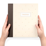 Photo Album Set - Clear Pocket Sleeves, 6 Tab Dividers, 3-Ring Binder 8.5" x 9.5" (Champagne Symphony)