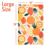 Dish Towels 100 Percent Cotton | Set of 4 for Drying and Kitchen Use (Clementine Orange)