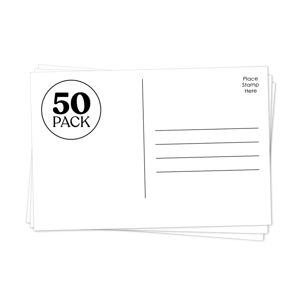 Design Your Own Postcards | Blank Plain Mailable 5x7 Postcards on Heavy Cardstock (Pack of 50)