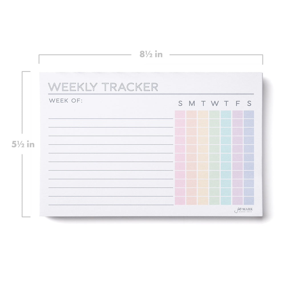 Weekly Habit Tracker Notepad (Pastel)