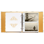 Photo Album Set - Clear Pocket Sleeves, 6 Tab Dividers, 3-Ring Binder 8.5" x 9.5" (Indigo Floral)