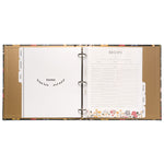 Recipe Binder Kit 8.5x11 (Midnight Bloom) - Full-Page with Clear Protective Sleeves and Color Printing Paper for Family Recipes