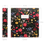 Recipe Binder Kit 8.5x11 (Midnight Bloom) - Full-Page with Clear Protective Sleeves and Color Printing Paper for Family Recipes