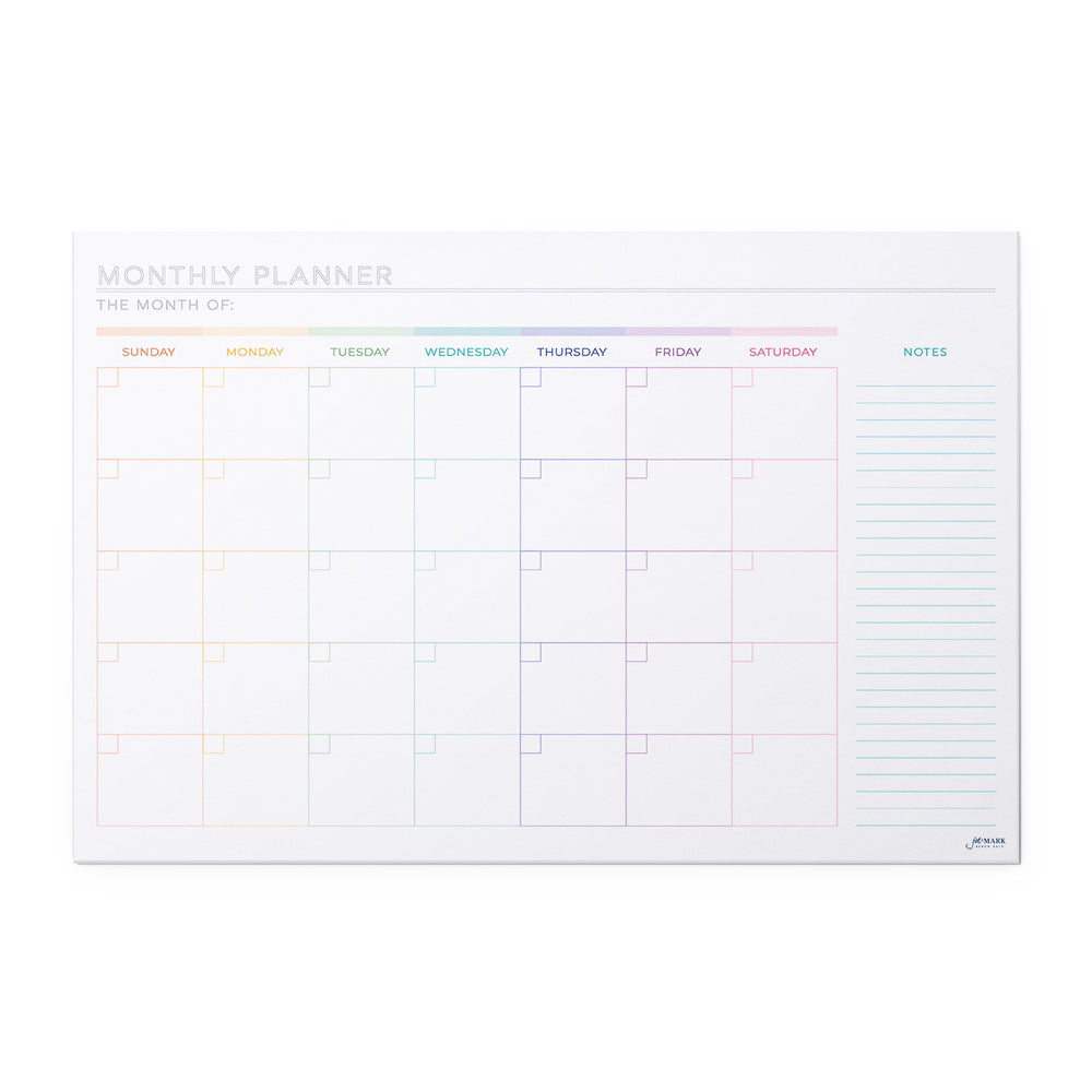 Monthly Planner Desk Size (Pastel)