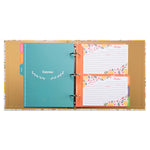 Recipe Binder Kit 8.5x9.5 (Summer Citrus) - Recipes Binder, 4x6in Recipe Cards, Rainbow Dividers, and Protective Sleeves