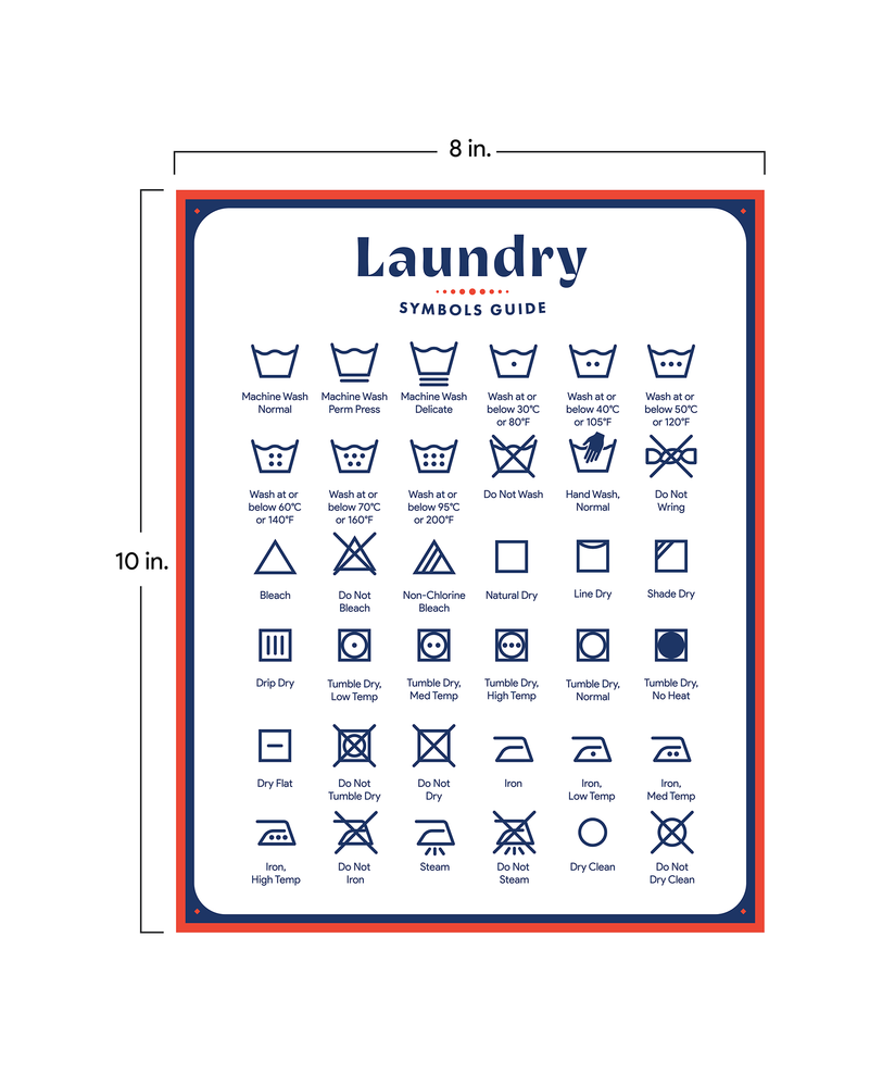 Laundry Symbols Magnet Guide