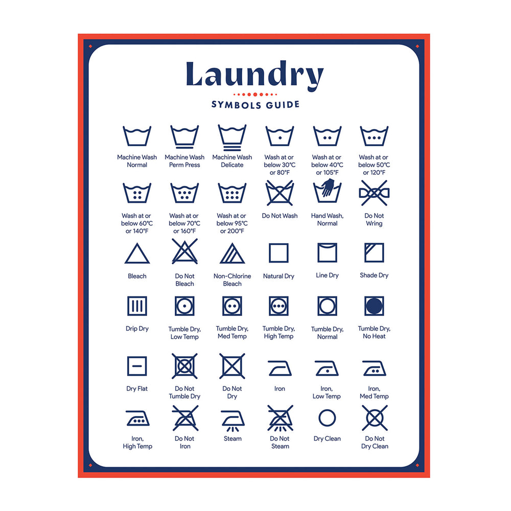 Laundry Symbols Magnet Guide