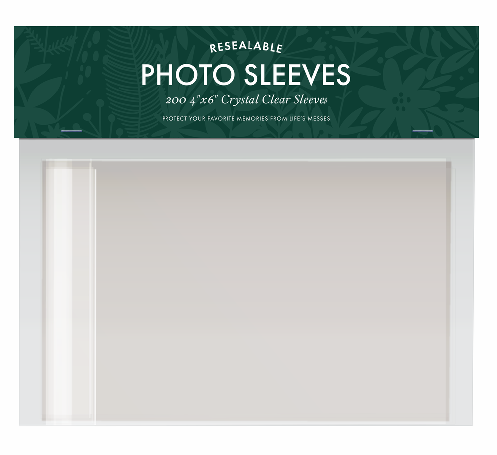 Photo Sleeves 4" x 6" | Set of 200 Resealable Clear Sleeves