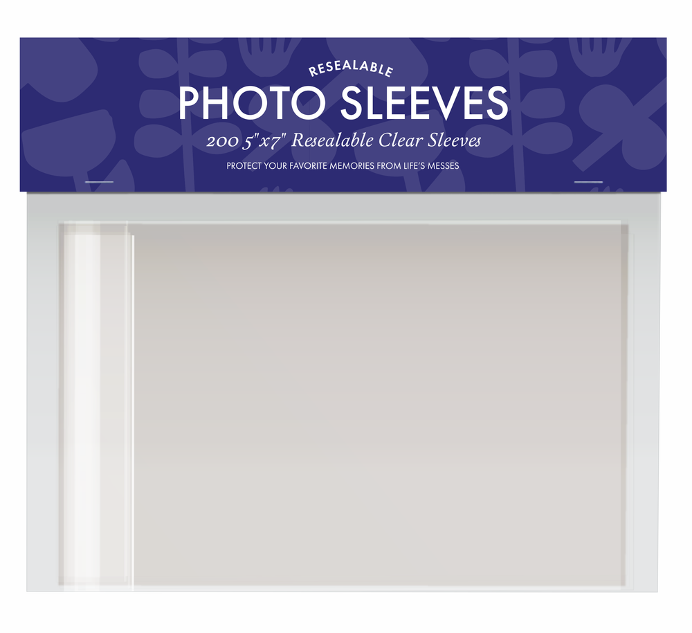 Photo Sleeves 5" x 7" | Set of 200 Resealable Clear Sleeves