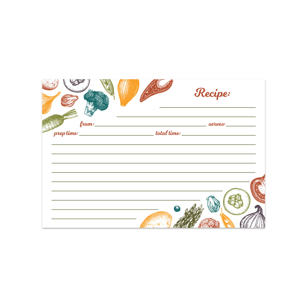 Recipe Cards (4x6") - Autumn Harvest (Pack of 50)