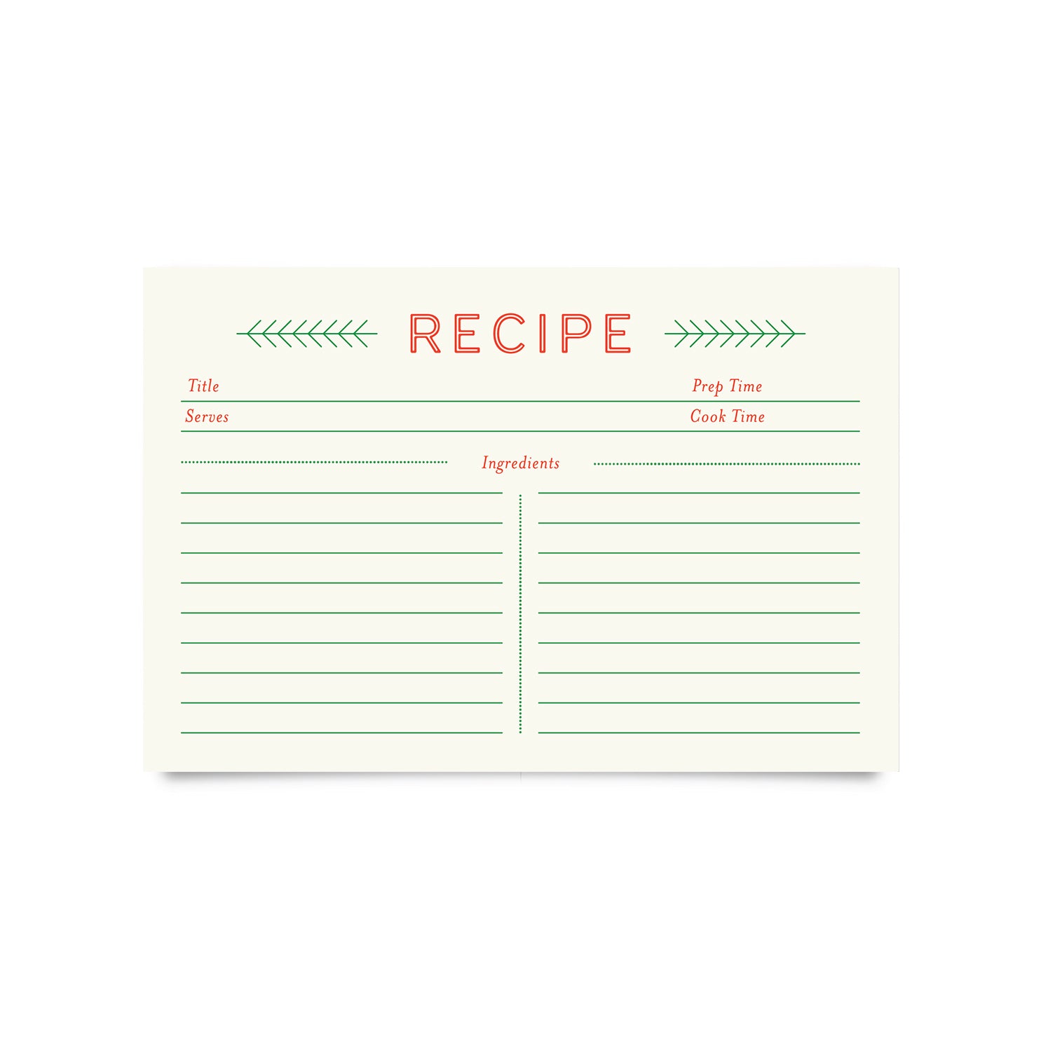 Recipe Cards (4x6) - Minimal Holiday Cards (Pack of 50) – Jot & Mark