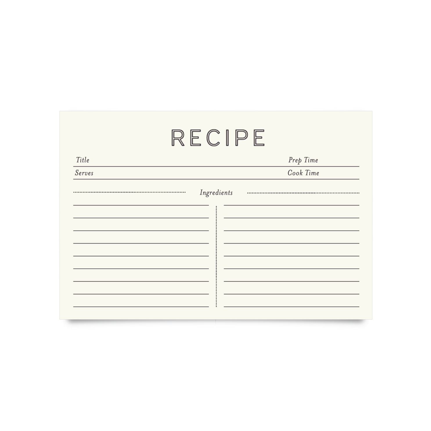 Recipe Card