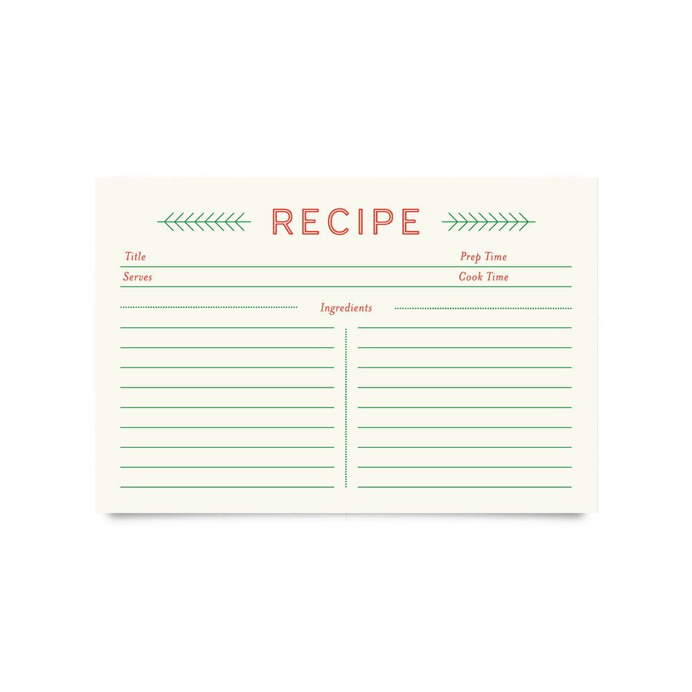 Recipe Cards (4x6") - Minimal Holiday Cards (Pack of 50)