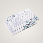 Recipe Cards (4x6") - Indigo Floral (Pack of 50)