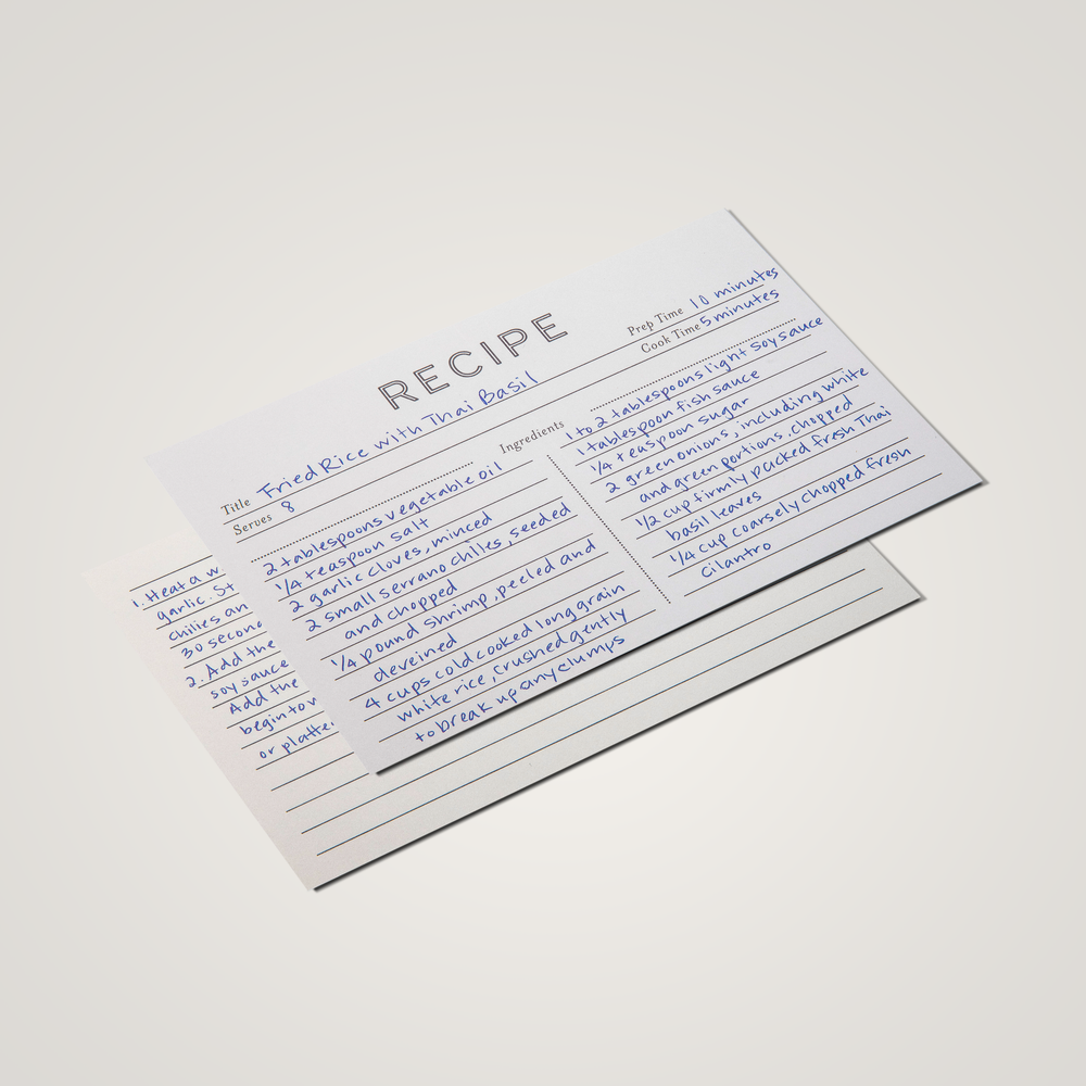 Recipe Cards (4x6") - Minimal (Pack of 50)