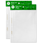 Recipe Binder Protective Sleeves - 10 Single-Pocket 9.5" x 8.5" Sleeves for Classic-Size Binder