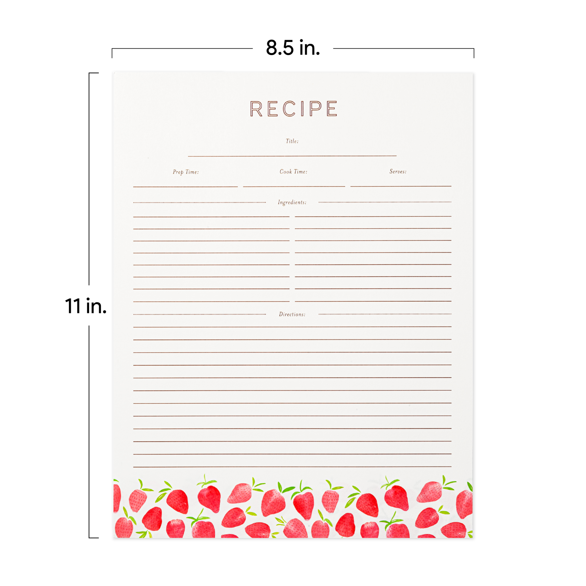 Recipe Binder Full-Size Protective Sleeves 8.5 x 11 Expansion Pack – Jot  & Mark