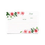 Recipe Cards (4x6") - Pink Peonies (Pack of 50)