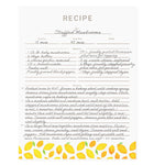 Recipe Binder Protective Sleeves and Printed Paper 8.5" x 11" Expansion Pack (Lemon Zest)