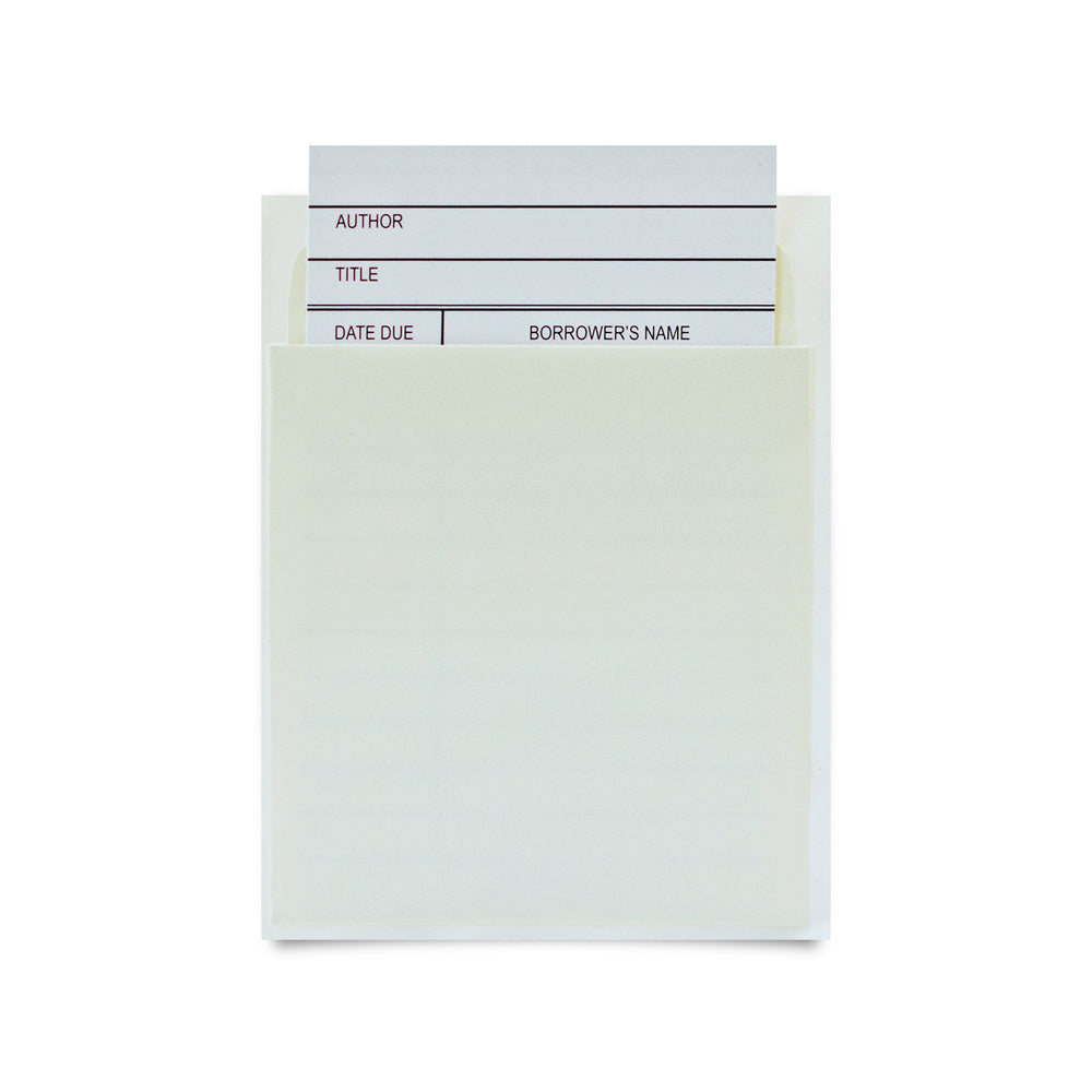Library Book Card and Pocket Holder Kit for Catalogs and Checkouts (10 – Jot & Mark