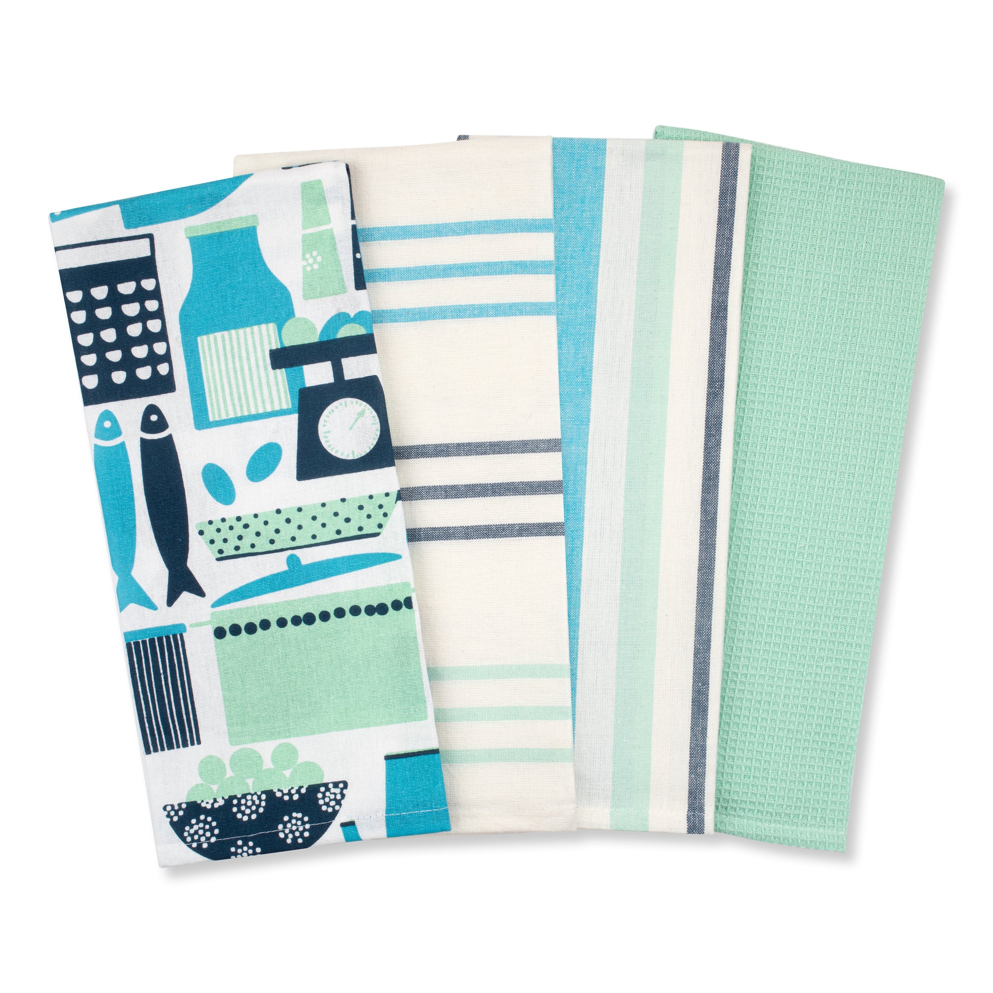 Set Of 6 Kitchen Dish Towels 100% Cotton Kitchen Towels With