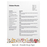 Recipe Binder Kit 8.5x11 (Midnight Bloom) - Full-Page with Clear Protective Sleeves and Color Printing Paper for Family Recipes