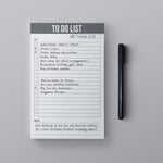 To Do List Magnetic Notepad 5.5" x 8.5" - Grey (50 Sheets)