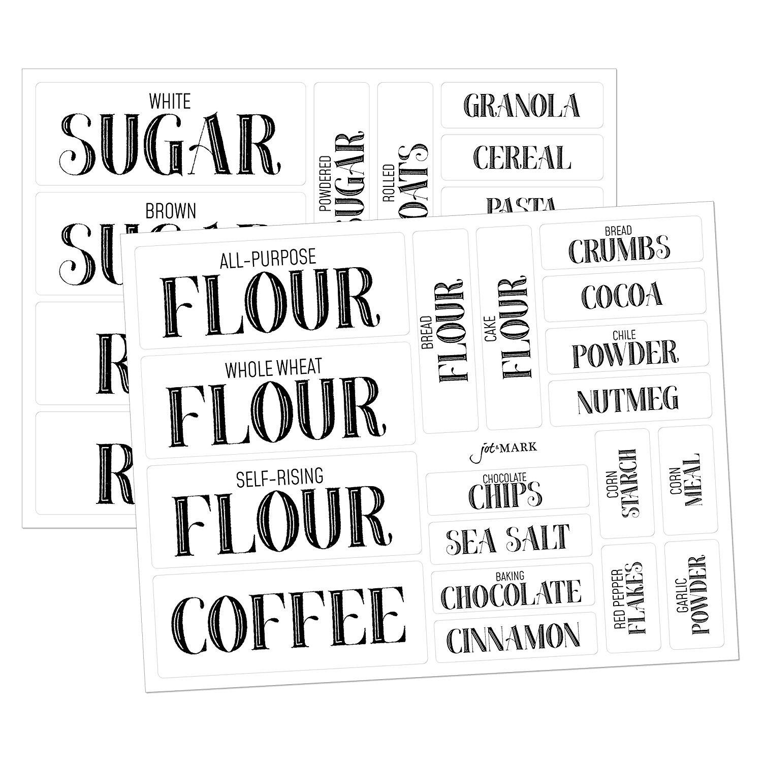 Canister Labels, Kitchen Labels, Baking Labels, Pantry Labels, Canister  Decals, Container Labels, Flour Label, Sugar, Coffee 