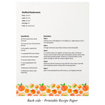 Recipe Binder Kit 8.5x11 (Peach Dream) - Full-Page with Clear Protective Sleeves and Color Printing Paper for Family Recipes