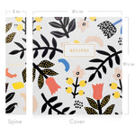 Recipe Binder Kit 8.5x9.5 (Scandinavian Floral) - Recipes Binder, 4x6in Recipe Cards, Rainbow Dividers, and Protective Sleeves