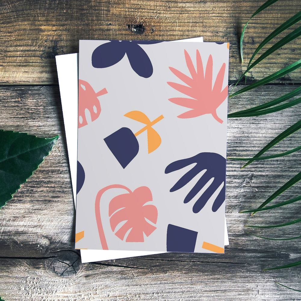 Blank Greeting Cards Set (10 Cards and Envelopes) - Scandinavian Floral